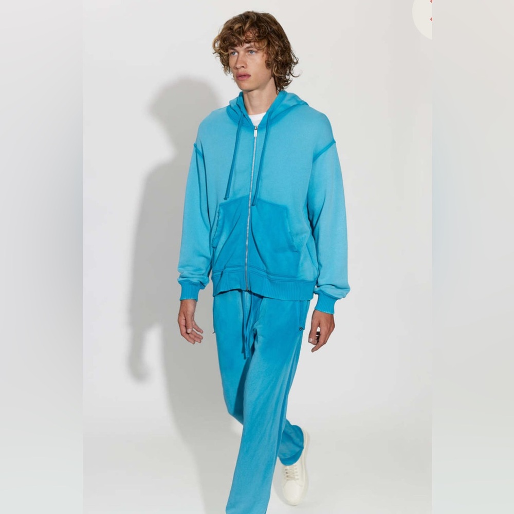 Cotton Citizen Bronx zip Hoodie w/grinding Large Unisex NWOT Marinecast - Picture 2 of 10